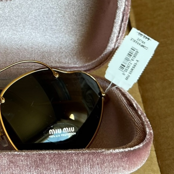 NWT Miu Miu Butterfly Metal Frame Sunglasses 55mm - Picture 6 of 16